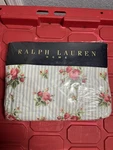 Ralph Lauren Emma Floral Twin Fitted Sheet Blue Stripe Roses Deep 14" Nos. Fixed Price $50.00.