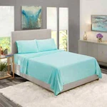 Clara Clark Microfiber 4PC King Aqua Light Blue Sheets Allergy Free Premier Set. Fixed Price $34.99.