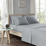 Intelligent Design Microfiber 4-PC Gray Side Storage Pockets Sheet Set Twin/xl. Fixed Price $30.00.
