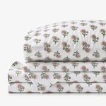 The Company Store Suhana Garment Washed Cotton Percale Bed Sheet Set - Caramel. Fixed Price $77.04.