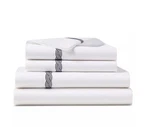 Ralph Lauren Spencer Cable Embroidery Sateen Queen Sheet 4PC Set $250 Navy. Fixed Price $150.00.