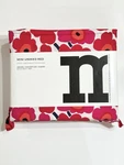 4 Pc Marimekko Mini Unikko Red Queen Sheet Set 100% Cotton Nwt. Fixed Price $109.99.