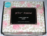 New Betsey Johnson 4 Pc Queen Sheet Set Roses Flowers Leopard. Fixed Price $49.99.