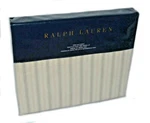 Ralph Lauren Francoise Dominique Stripe King Flat Sheet Cream /pink 100% Cotton. Fixed Price $95.99.