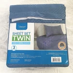 New Interiors By Design Twin Sheet Set Blue Soft As Cotton Wrinkle Resistant Nos. Fixed Price $21.00.