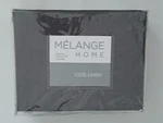 New Melange Home Prewashed 100% Linen Self-hem Dark Gray Full Size Sheet Set. Fixed Price $249.99.