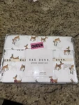 Rae Dunn "joy" Christmas Reindeer Queen Size 4 Piece Sheet Set New. Fixed Price $26.00.