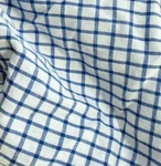 Lauren Ralph Tattersall Windowpane Check Queen Fitted Sheet Blue White. Fixed Price $22.50.