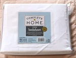 White Twin Bedsheet Set Flat Fitted Pillowcase Complete Home. Fixed Price $20.99.