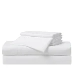 Serta Soft Bed 6-PIECE 100% Polyester Washable Sheet Set, Queen, White, New. Fixed Price $75.00.