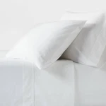 Full 250 Thread Count Organic Percale Sheet Set True White - Threshold:. Fixed Price $21.24.