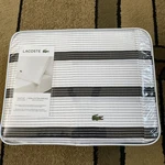 Lacoste 100% Cotton Percale King Archive Stripe 4 Piece Sheet Set/ Phantom New. Fixed Price $54.00.