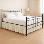 Krishna Ruffled Bed Skirt With Split Corners Queen, 100% Microfiber Hotel.... Fixed Price $21.74.