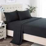 Lanest Housing King Sheet Set, 2400 Thread Count 4-PIECE Size, Black. Fixed Price $48.64.