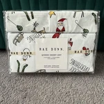 New Rae Dunn Christmas Merry Everything Reindeer Santa Queen Sheet Set White. Fixed Price $59.99.