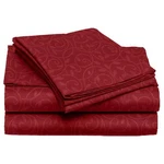Vine Print 90GSM Microfiber Soft Wrinkle Free Sheet Set-twin 39X75", Burgundy. Fixed Price $31.00.