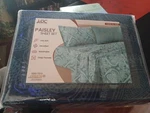 Ldc Lux Decor Collection Bed Sheet Set 4 Piece Twin Xl Blue Paisley Microfiber. Fixed Price $25.00.