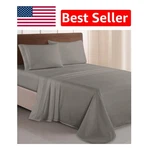 King 1500 Thread Count Gray Microfiber Sheet Set Elegant Three-line Embroidery. Fixed Price $50.59.