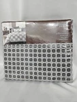 Hudson Park Printed Trellis Grey Queen Flat Sheet 500TC Pima Cotton Bedding New. Fixed Price $69.99.