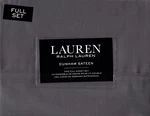 Ralph Lauren Full Sheet Set Dunham Sateen Charcoal Grey 4PC Cottage Farmhouse. Fixed Price $79.99.
