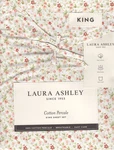 Laura Ashley King Sheet Set Evie Floral Crimson Red 4PC Cottage Farmhouse Green. Fixed Price $77.39.