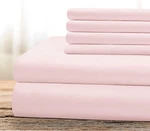 Bysure 6 Pieces Bed Sheets Set(full, Light Pink) - Super Soft 1800 Thread Count. Fixed Price $6.99.