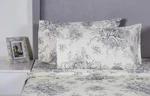 Melange Home 400 Thread Count Floral Gray Toile Queen Sheet Set 100% Cotton New. Fixed Price $39.99.