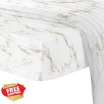 Pizuna Queen Fitted Sheet Carrara Taupe 400TC Cotton Sateen Deep Pocket. Fixed Price $77.24.