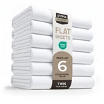 Utopia Bedding Flat Sheets Pack 6 Soft Brushed Microfiber Fabric Shrink.... Fixed Price $70.69.