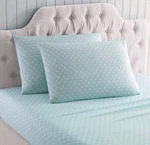 Kute Kids Toddler Aqua Polka Dot Sheet Set Flat 60X45 Fitted 28X52 1 Pillowcase. Fixed Price $11.01.