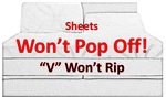 Won't Pop Off King, California Flex Top Head Kelly Green Deep Pocket Sheets. Fixed Price $116.98.