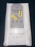 Threshold Full Size 400 Thread Count Performance Flat Sheet - White. Fixed Price $12.00.