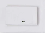 Lacoste 100% Cotton Percale Sheet Set, Solid, White, Queen. Fixed Price $75.00.