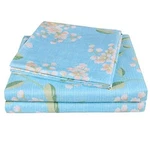 Jsd Blue Sakura Floral Sheet Set Queen, 4 Piece Soft Botanical Printed. Fixed Price $34.29.