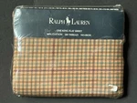 *new Rare Ralph Lauren Plaid Churchill Multi *king Flat Sheet Houndstooth Nip. Fixed Price $274.95.