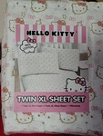 New Hello Kitty By Sanrio 100% Cotton Pink Gold Twin Xl Sheet Set 3PC. Fixed Price $22.99.