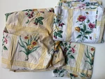 As-is Royale *king Flat & Fitted Sheet Set Pillowcases Botanical Garden Yellow. Fixed Price $49.95.