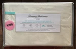 Tommy Bahama King Size Cream Color Cotton Percale Sheet Set 100%. Fixed Price $95.00.