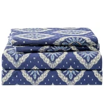 Yibeizi Navy Blue Boho Pattern Queen Sheet Set Microfiber 4-PIECE Printed Bedshe. Fixed Price $45.12.
