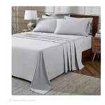 Theraluxe By Therapedic Peached Percale Queen 300TC Cotton Sheet Set Gray 6PC. Fixed Price $79.95.