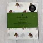 Kate Spade Sheet Set Full White Leopard Cheetah Animal Pink Bow 100% Cotton. Fixed Price $49.99.