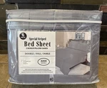 Full Size 6-PIECE Striped Gray Bed Sheet Set Pillow Cases New Fast Shipping. Fixed Price $36.09.