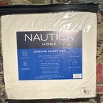 Nautica Home Oceane Twin/twin Xl Sheet Set 100% Cotton 300TC White. Fixed Price $25.00.