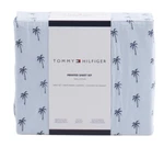 Tommy Hilfiger Queen Sheet Set Palm Trees Blue White Stripe Beach 4PC. Fixed Price $64.95.