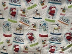 Pottery Barn Kids Flannel Twin Sheets 3PC Set Santa Snowman Reindeer Penguin Euc. Fixed Price $49.50.