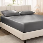 Bare Home Gray Twin Size 400 Thread Count 100% Cotton Fitted Sheet 39" X 75". Fixed Price $31.50.