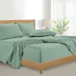 Kathy Ireland Home 1000 Thread Egyptian Cotton 6-PIECE Sheet Set, King Green. Fixed Price $59.74.