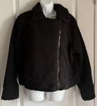 By Giuliana Black Label Teddy Bear Sherpa Moto Jacket Fleece Women Xl Nwot. Fixed Price $20.83.