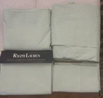 Nos Ralph Lauren Green/white Gingham Flat, Fitted Sheet, Pillowcases - Twin. Fixed Price $40.00.