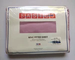 Usa Basics Bedding King Fitted Sheet No Iron Cotton Blend 78X80 Vintage Pink. Fixed Price $23.99.